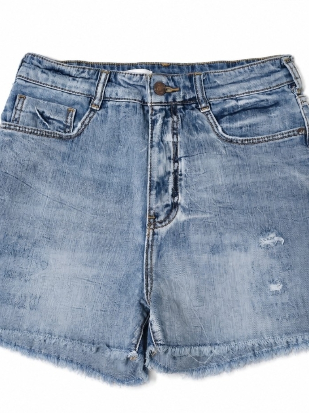 Pilcro Light Blue Distressed Denim Shorts